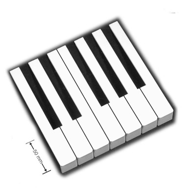 Placi claviatura cu fronturi 50mm crem